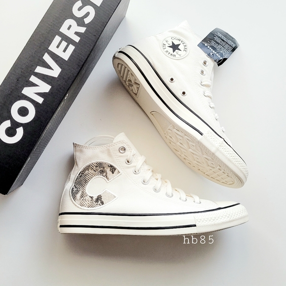 Converse Shoes - Converse CTAS Hi Egret/Black/Egret Snake Print